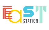East Station Logo: Multicoloured text.