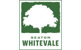 Seaton Whitevale Logo: Text inside a rectangle with image of tree.