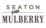 Seaton Mulberry logo: Text with a leaf extending from the letter U.
