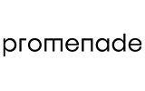 Promenade logo: Text with a flattened m and n.