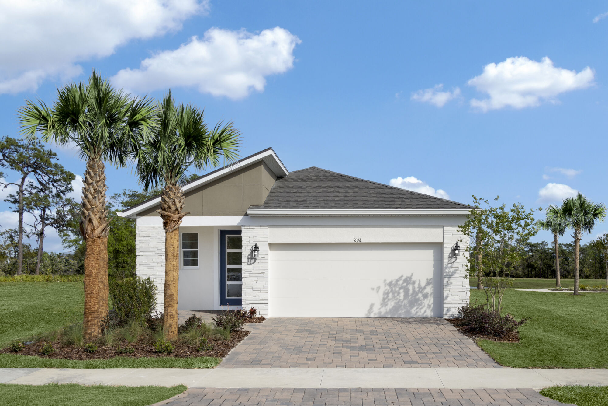  Elevation Front with garage and window