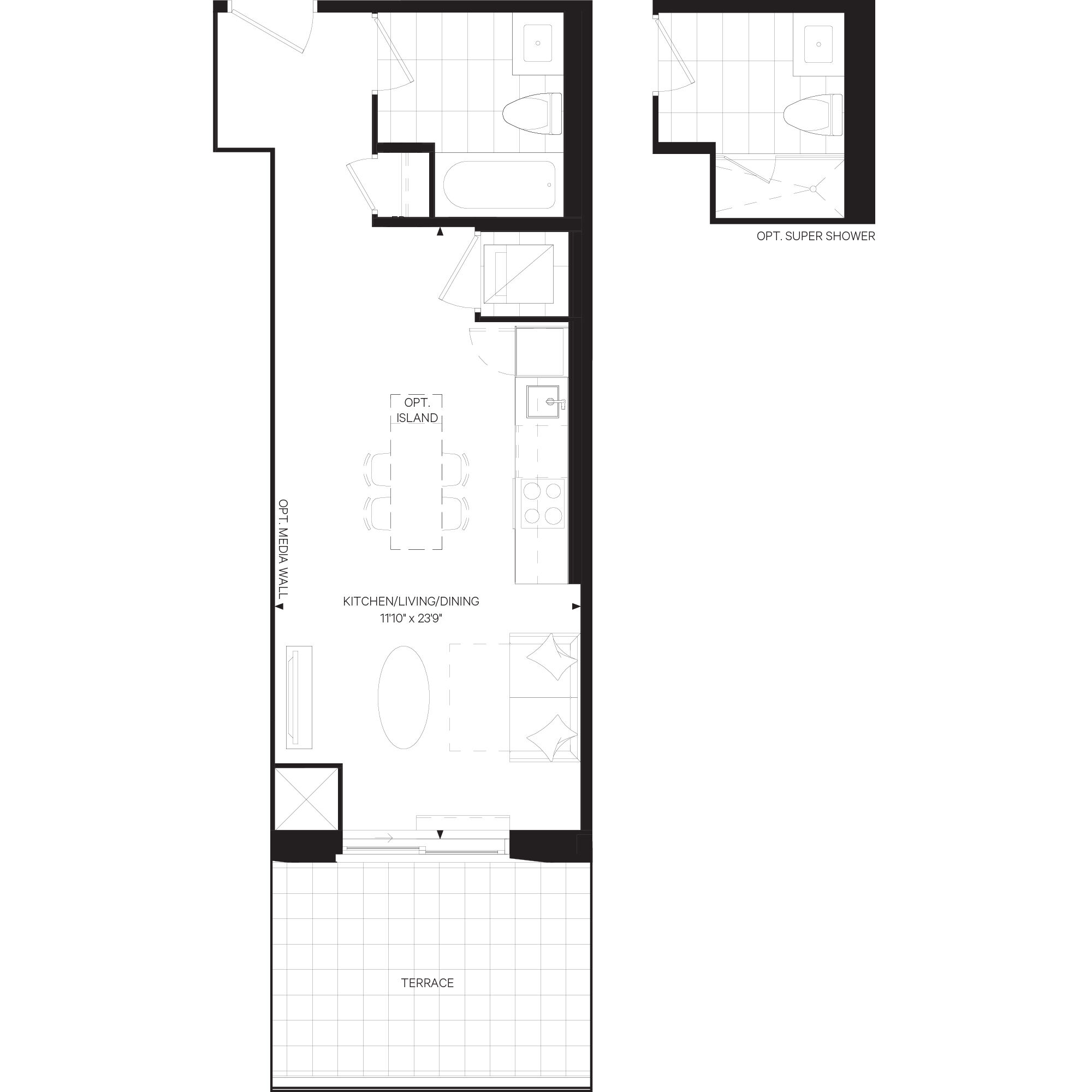 Floor Plan 2D Floor Plan with white cabinets