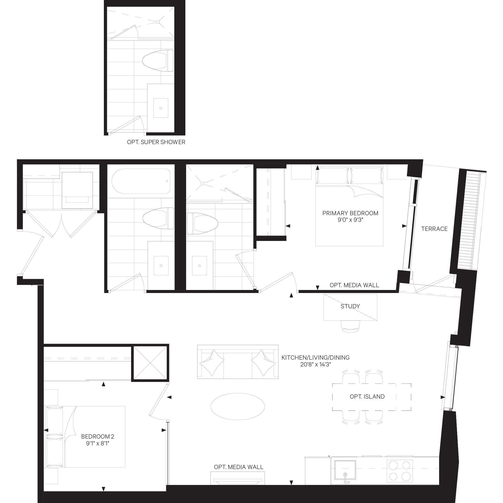 Floor Plan 2D Floor Plan with painting