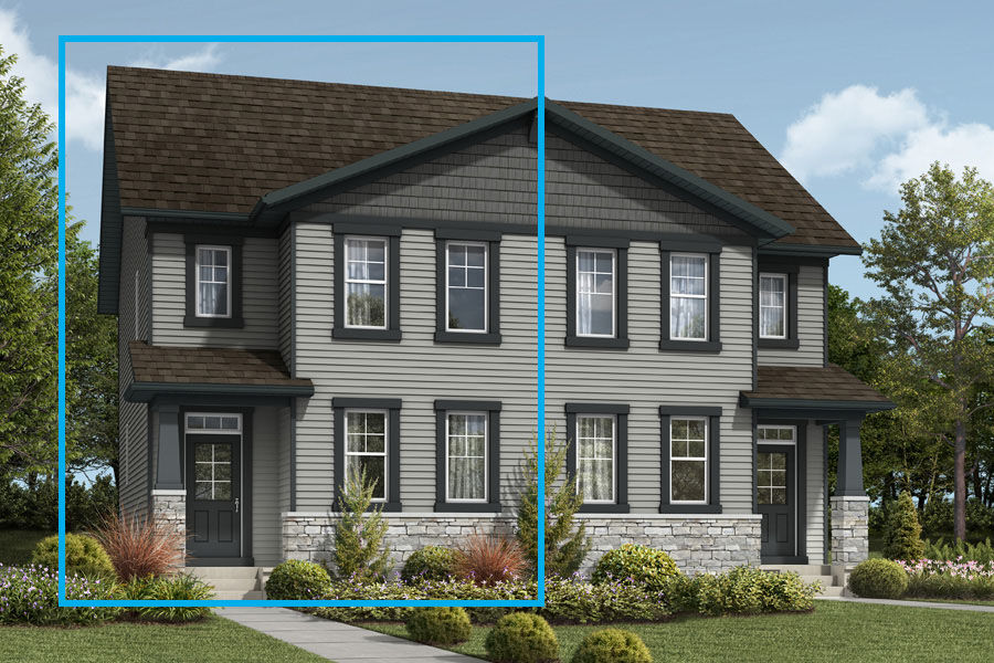 Rendering of the Craftsman elevation for the Cardinal Model