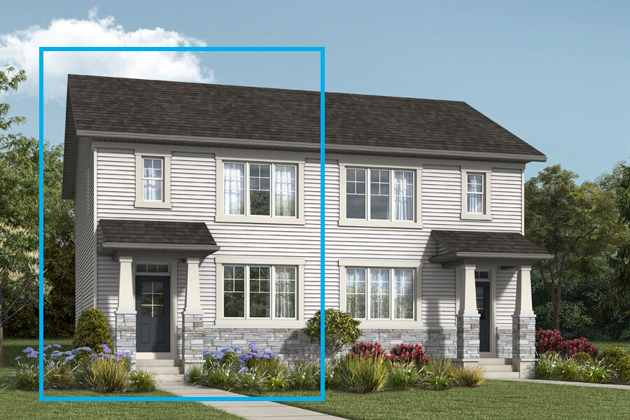 Rendering of the Craftsman elevation for the Finch Model