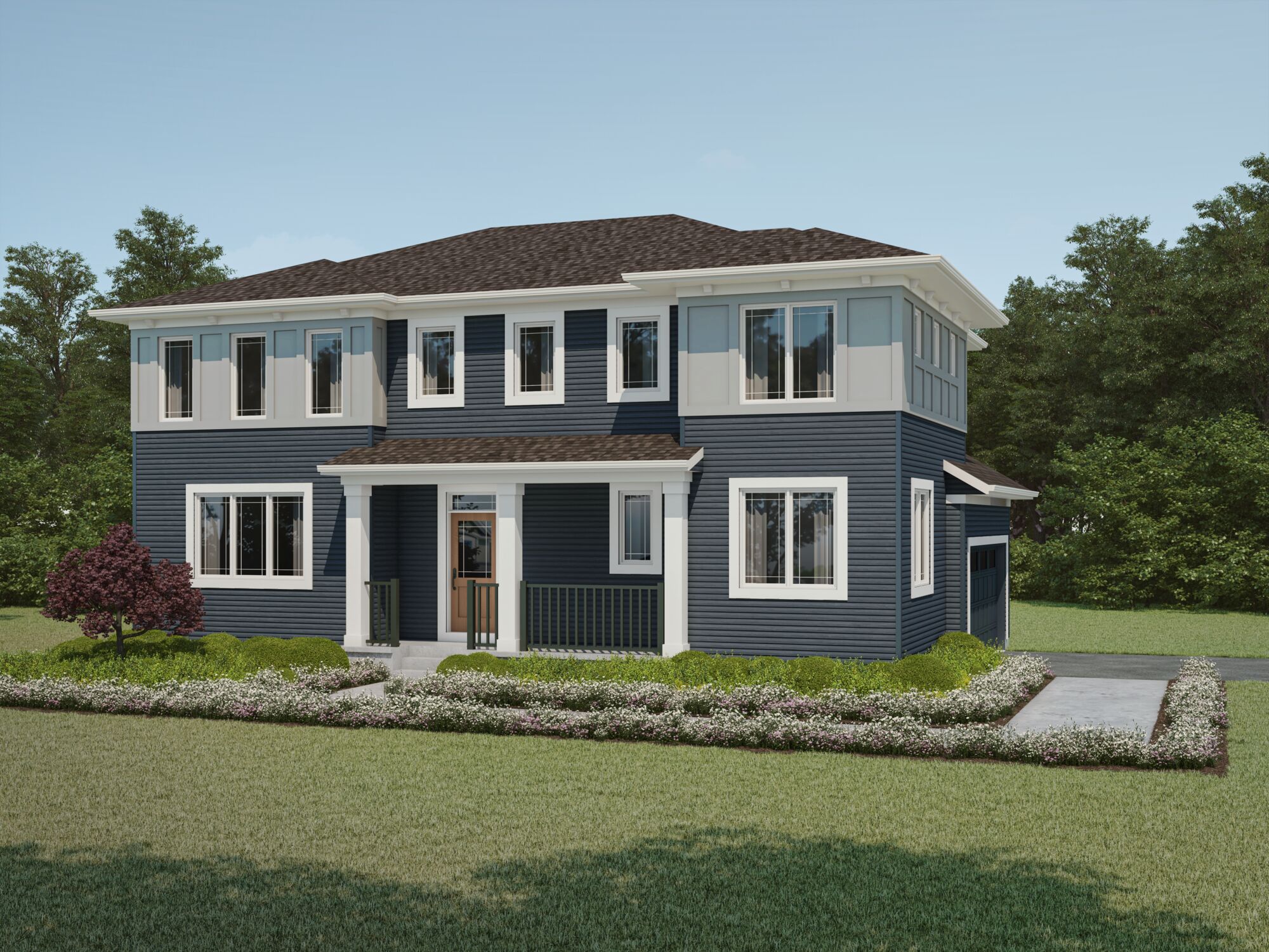 Rendering of the Prairie elevation for the Norquay Model