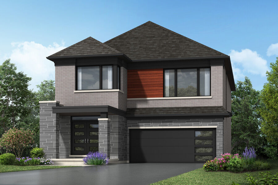  Elevation Front with garage and window