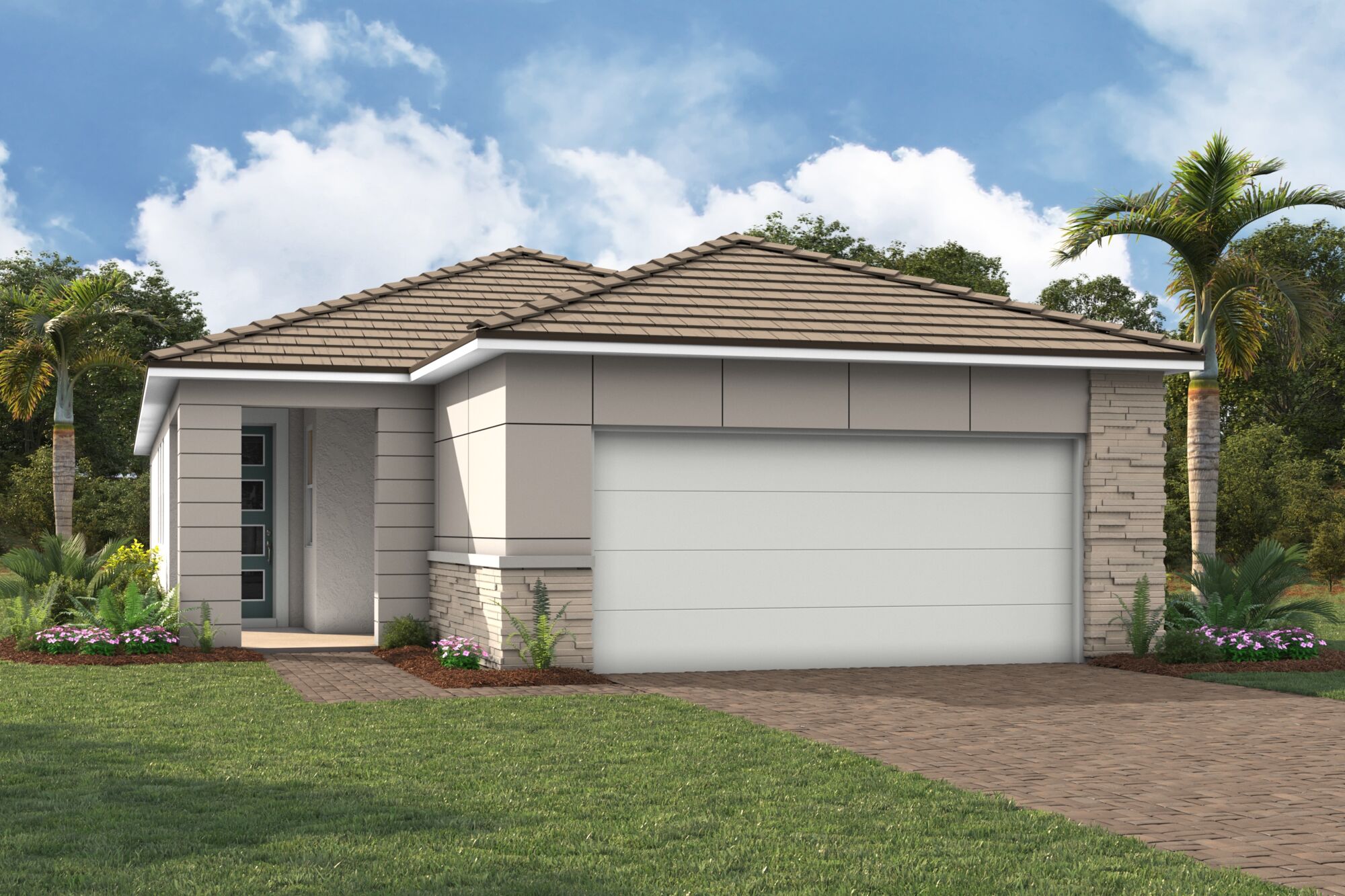  Elevation Front with garage