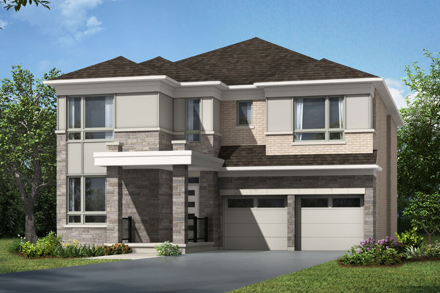  Elevation Front with garage and window