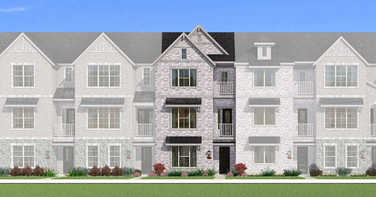  Town Homes with window, exterior stone and exterior brick