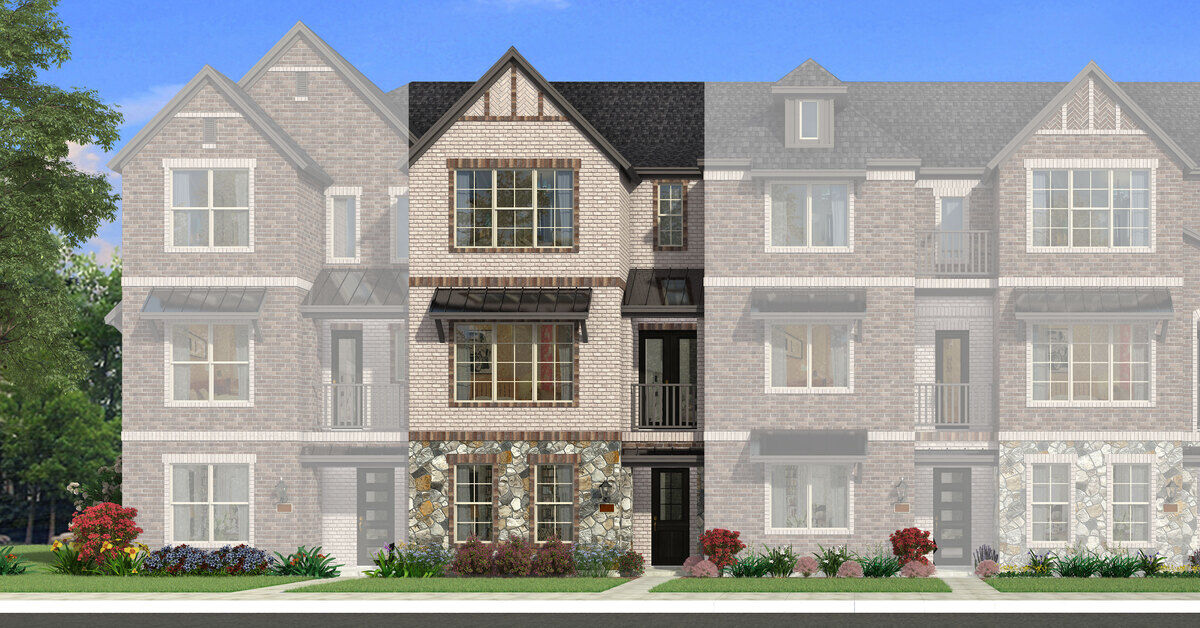 Town Homes with window, door, exterior stone and exterior brick