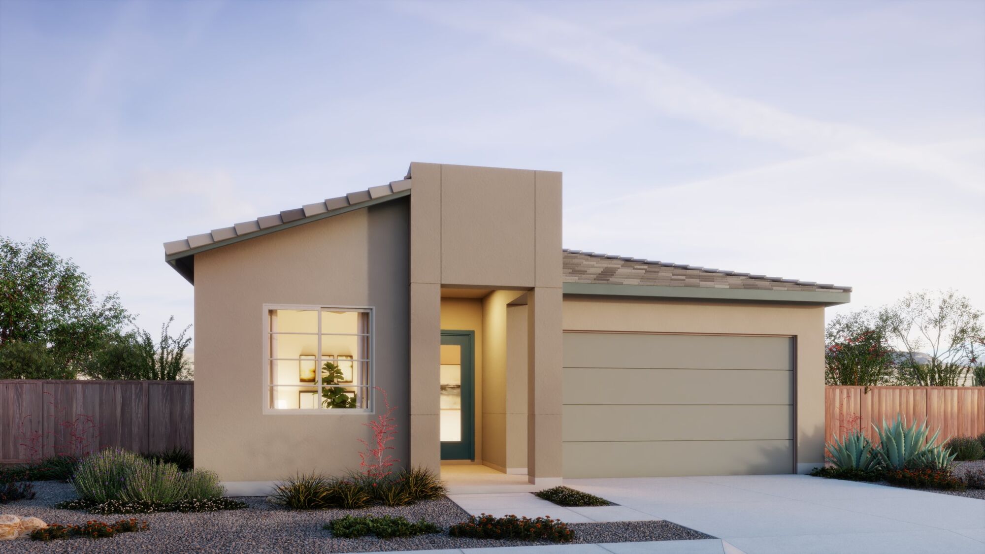  Elevation Front with window and garage