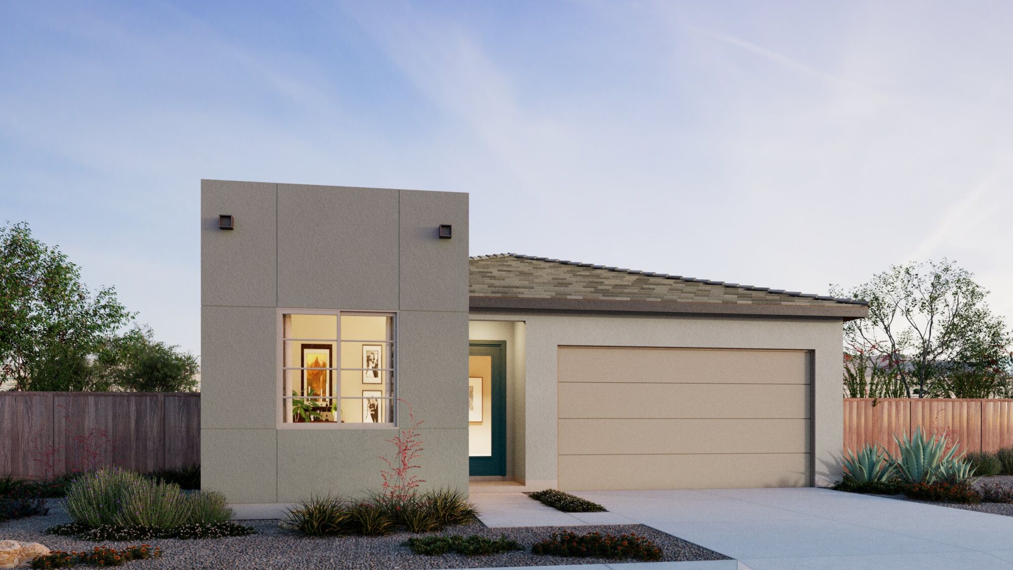  Elevation Front with window and garage