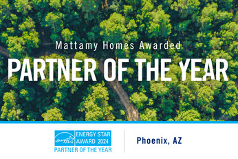 Mattamy Homes - Phoenix, Arizona Awarded Partner of the Year. 