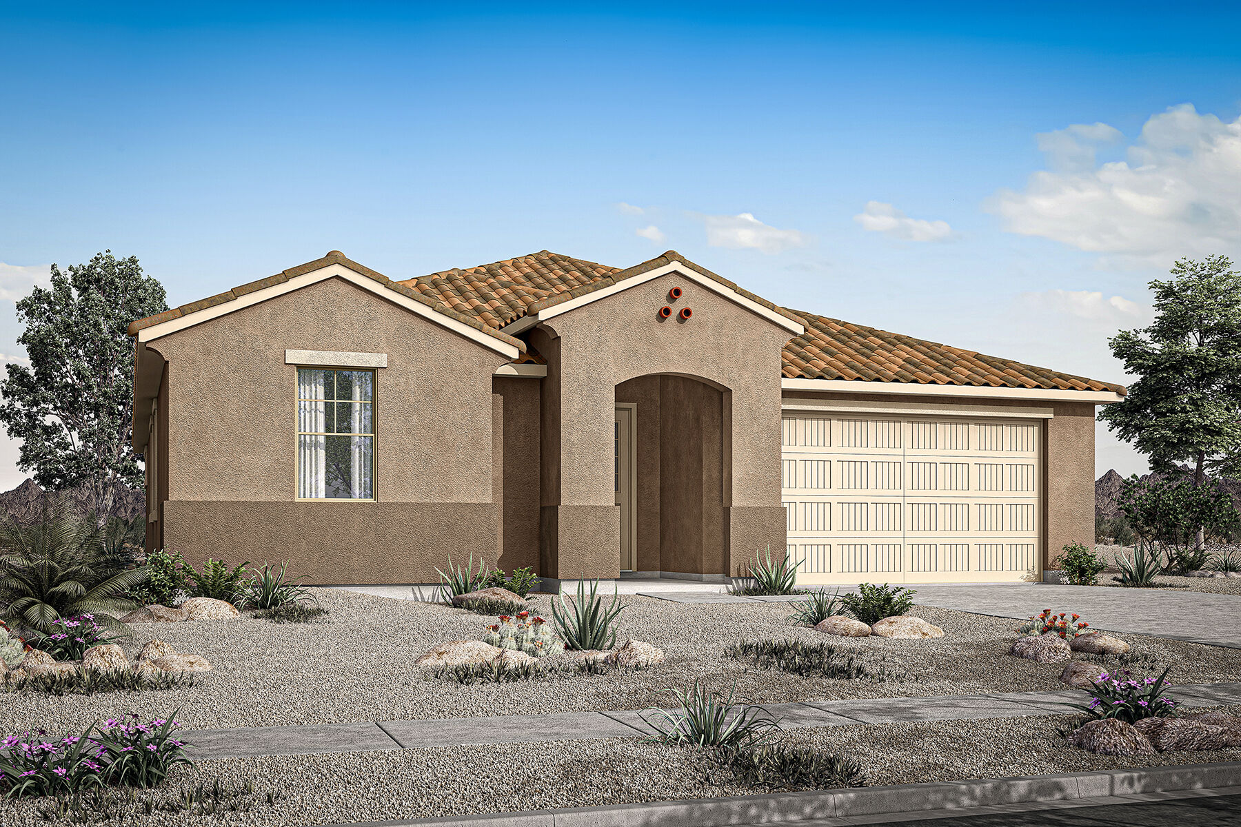  Elevation Front with garage and window