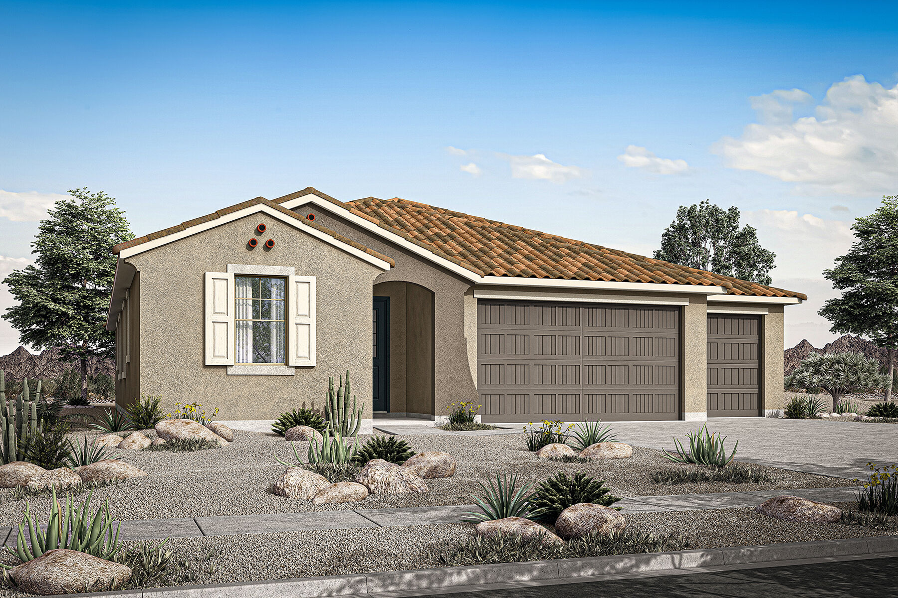  Elevation Front with garage and window