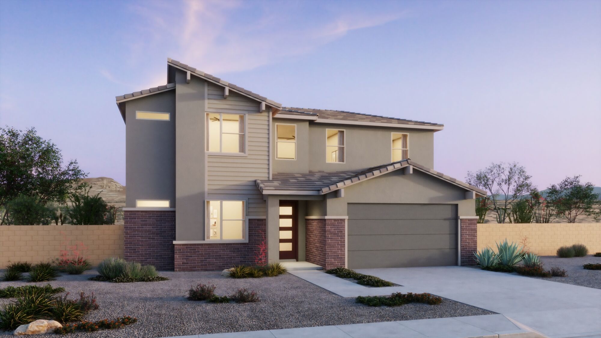  Elevation Front with window and garage