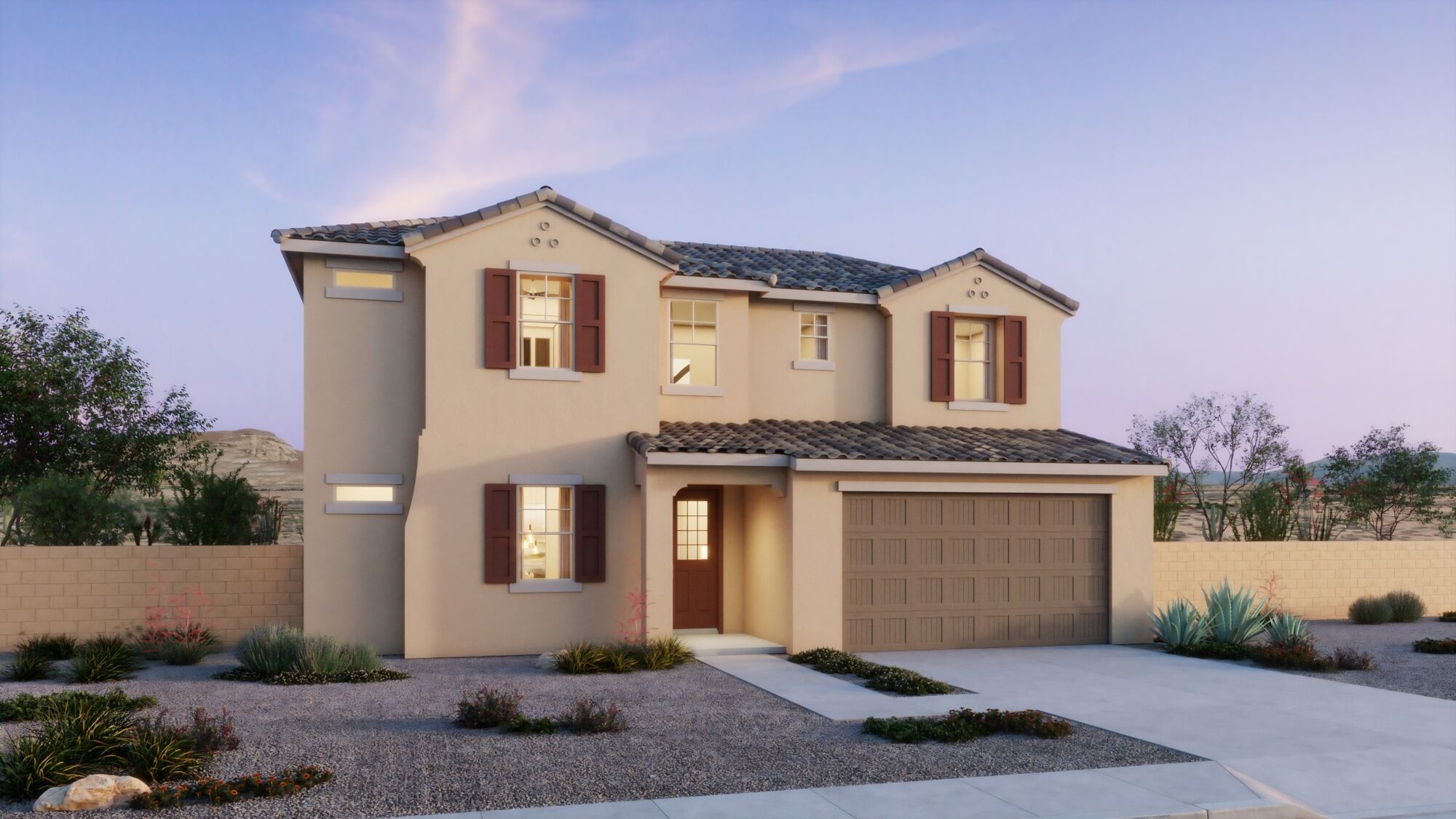  Elevation Front with garage, window and door