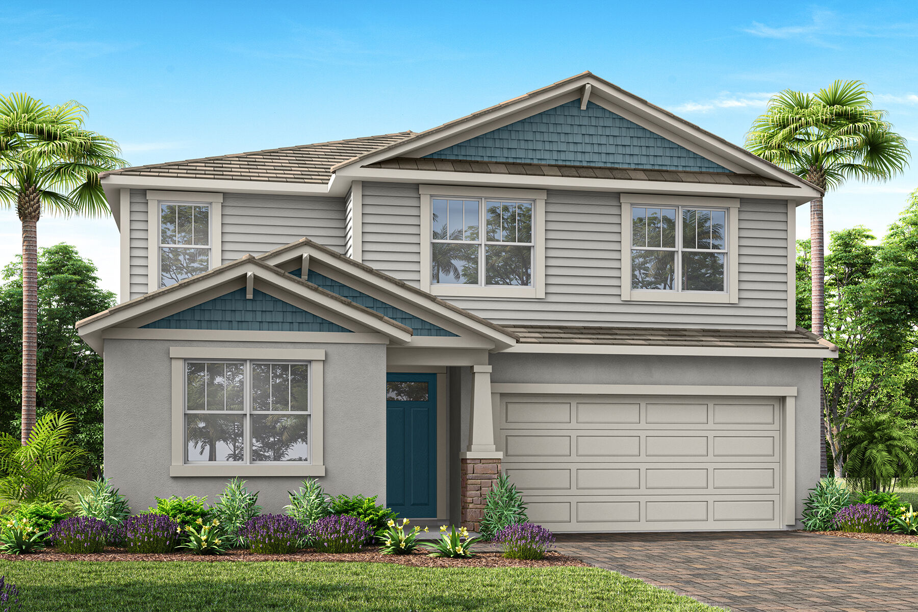 exterior rendering of 2-story home