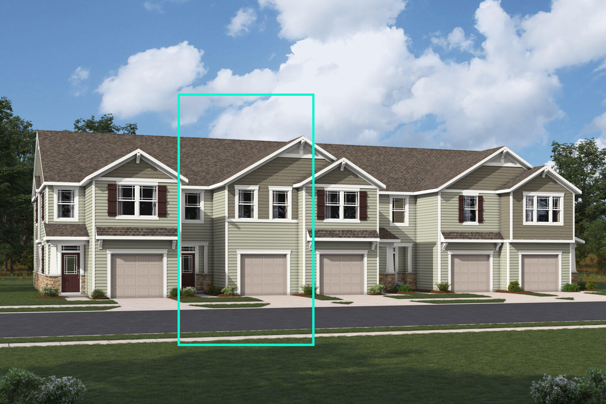 Exterior townhome rendering