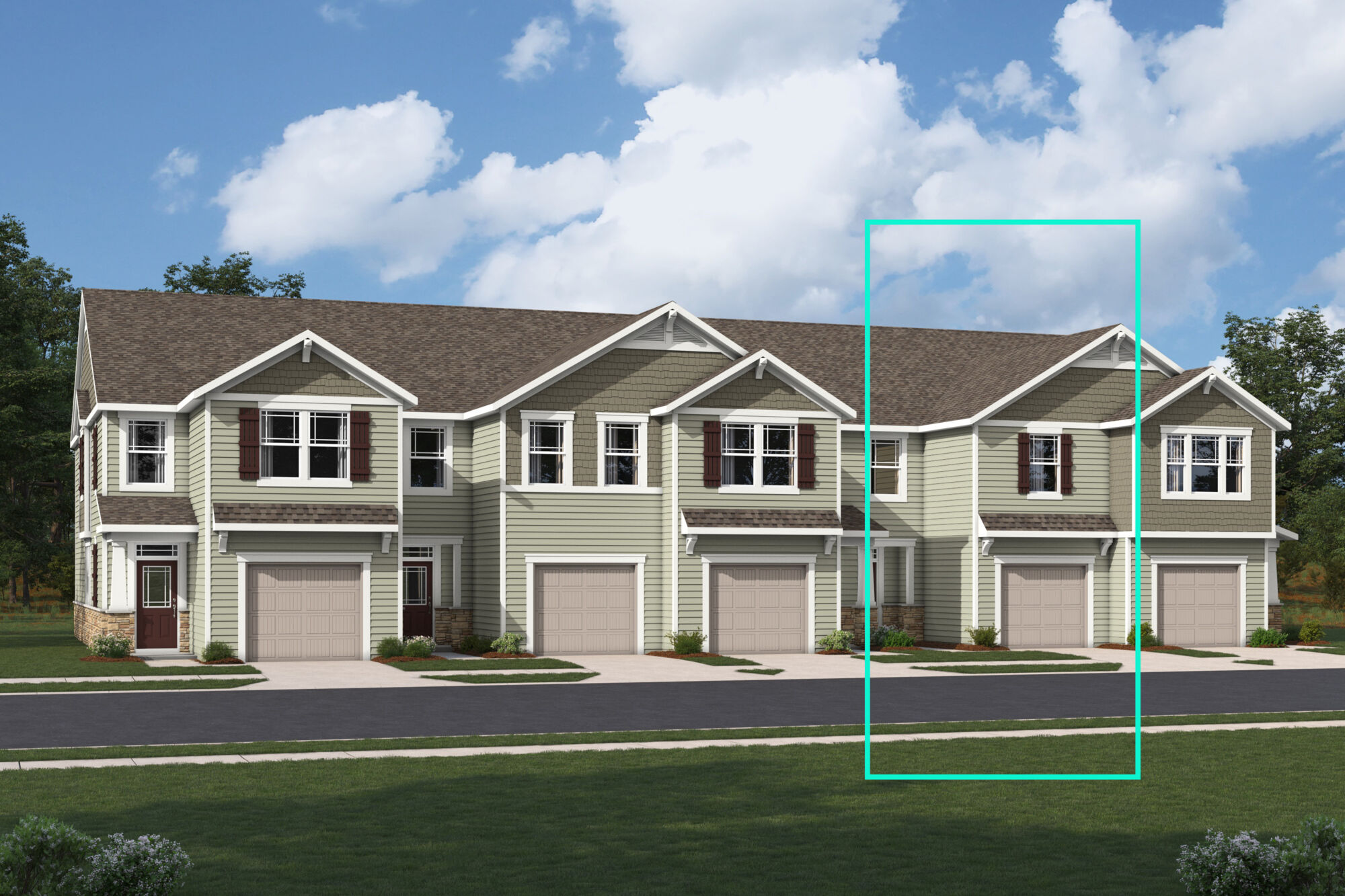 Exterior townhome rendering