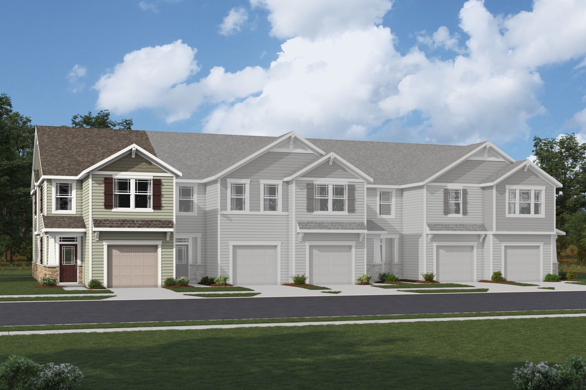 Exterior townhome rendering