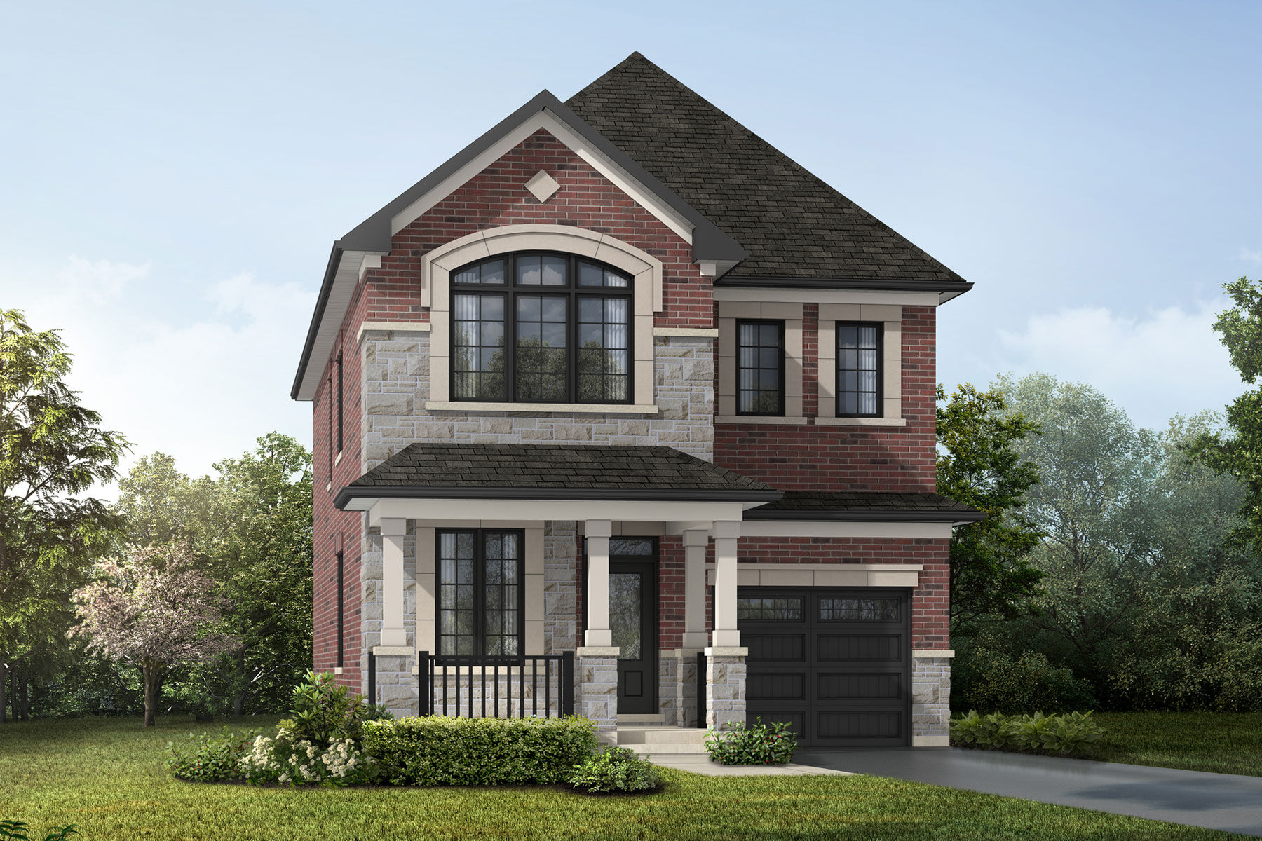 exterior rendering, pcean, springwater phase 3, english manor