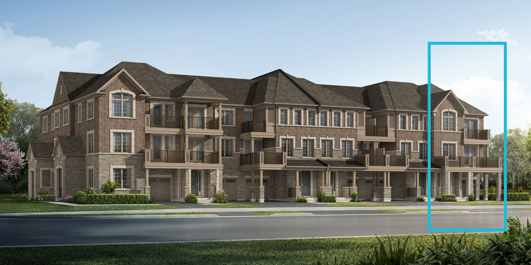 exterior rendering, laguna end, springwater phase 3, english manor