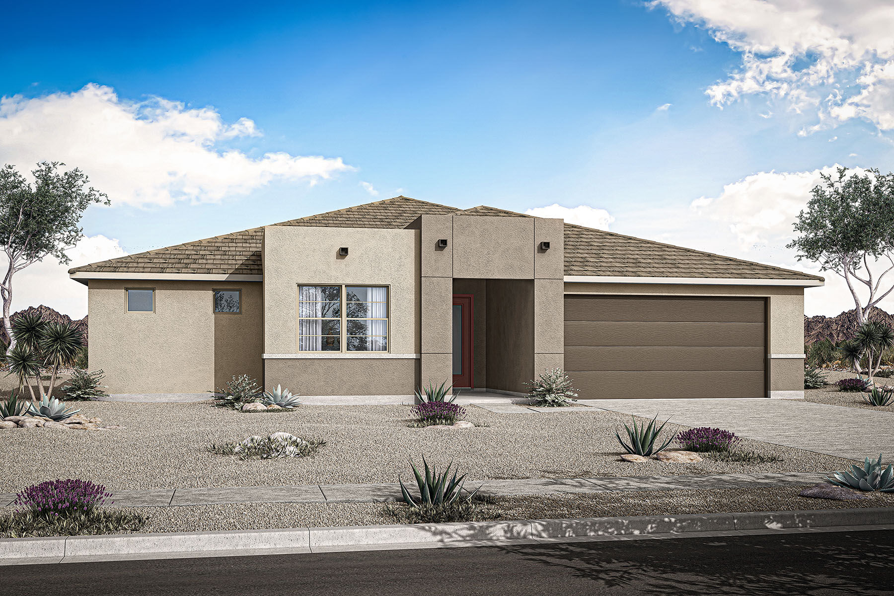  Elevation Front with garage, window and door