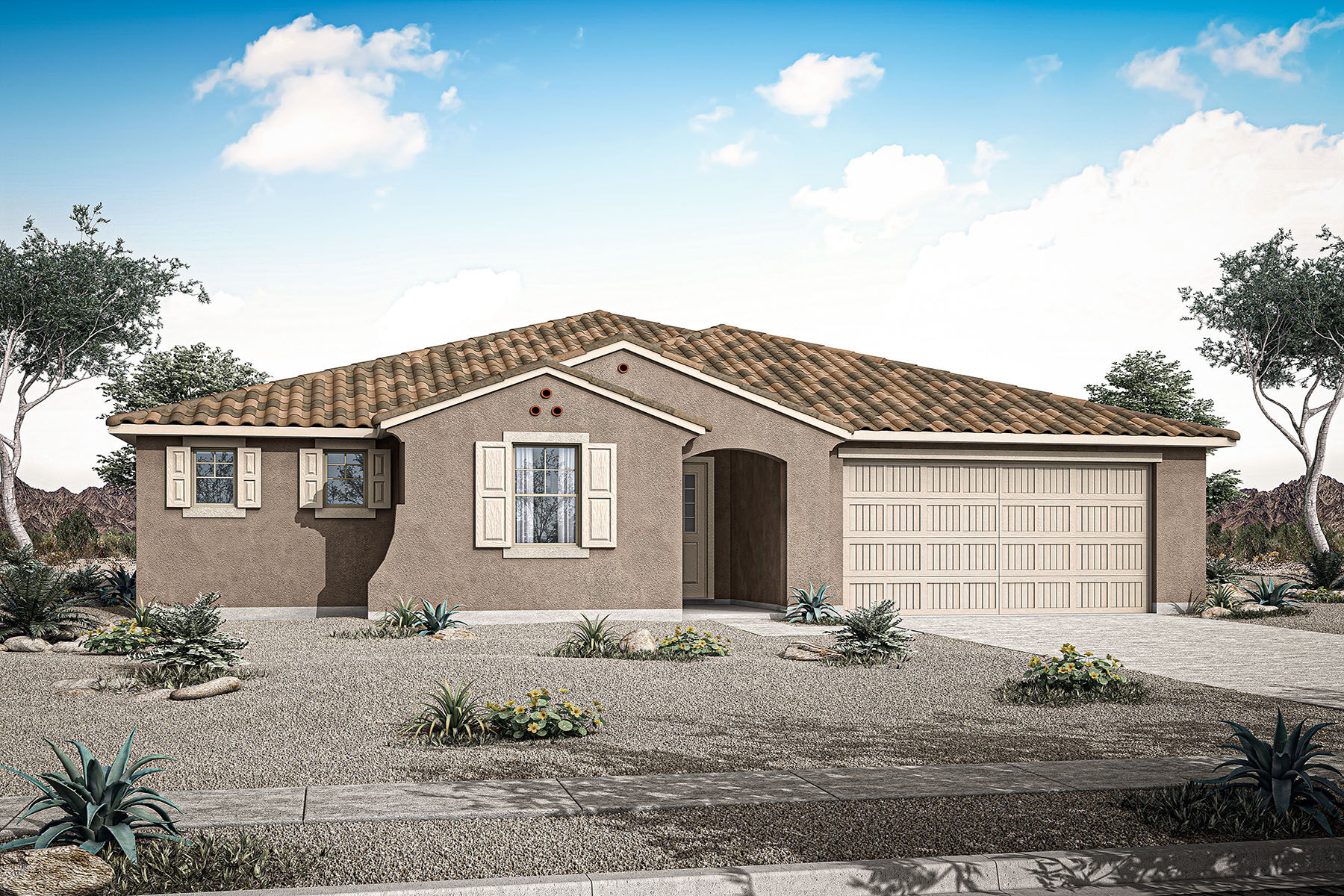  Elevation Front with window and garage