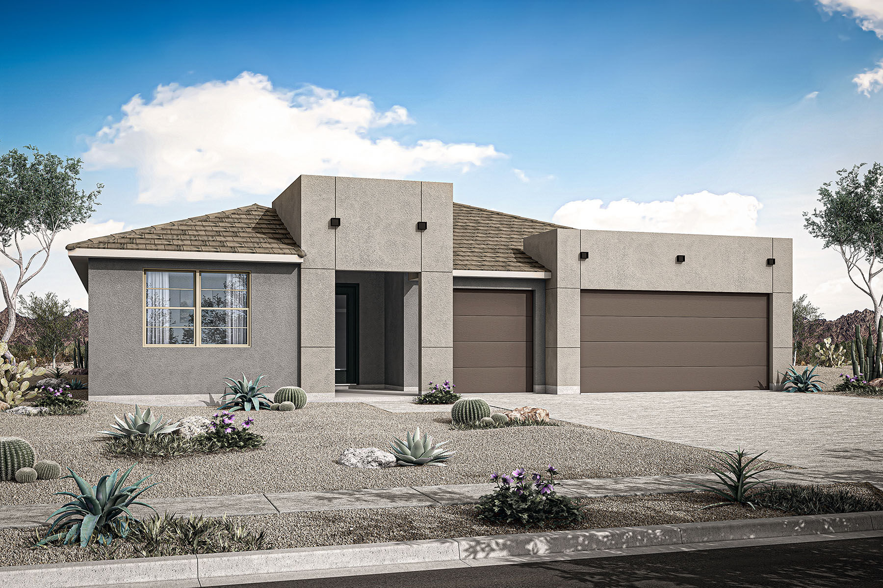 exterior desert modern rendering