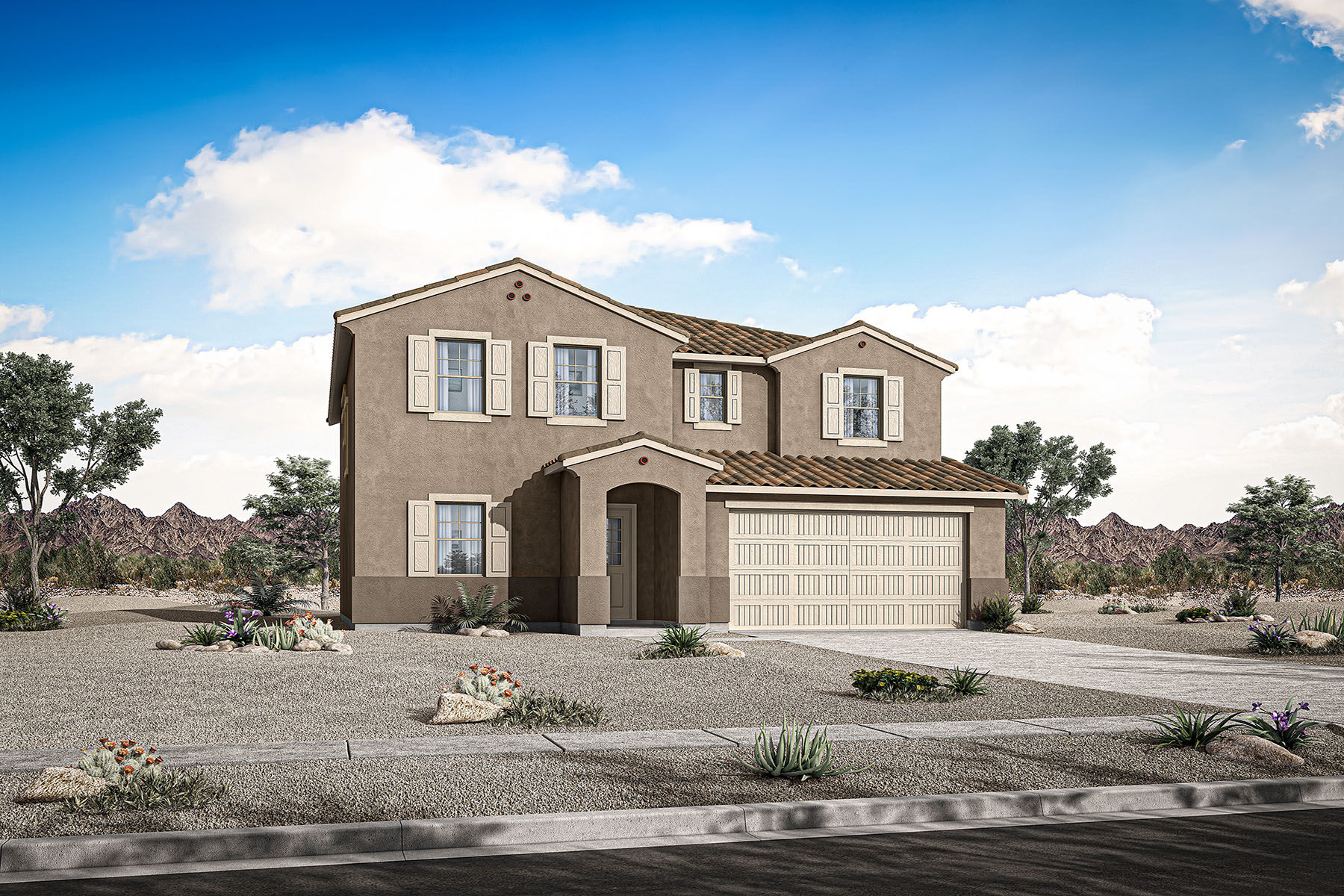  Elevation Front with garage and window