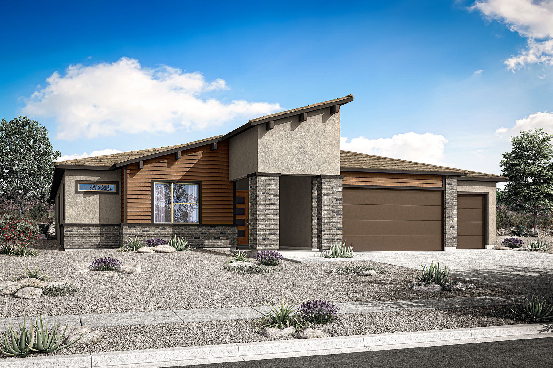 exterior western contemporary rendering