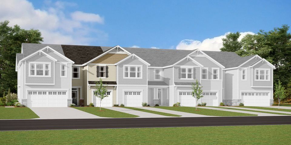 Sierra Townhome Craftsman Elevation rendering