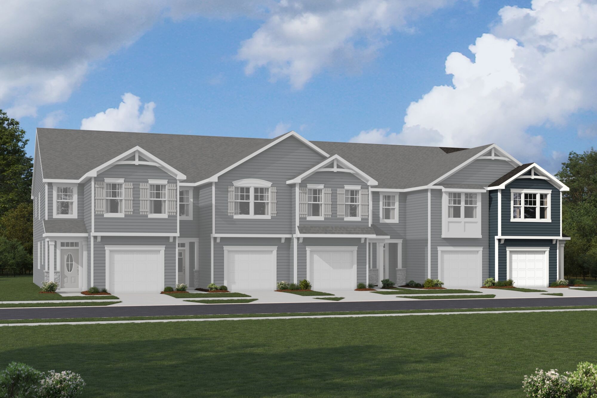 amira end unit french country elevation rendering