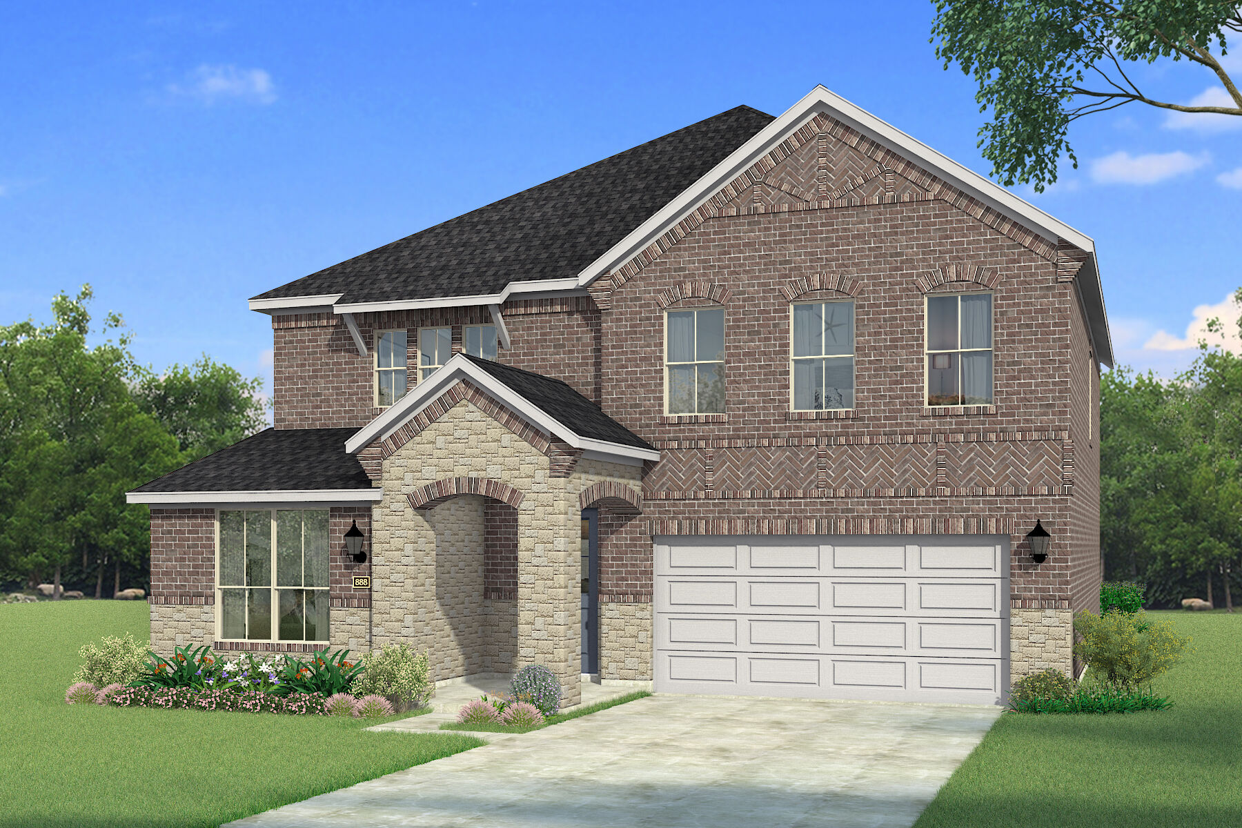 The Mirabel plan 3421 Loftwood Lane in Anna, TX to Villages of